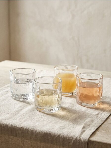 Sinsay - Szabálytalan formájú poharak 4 pack - clear