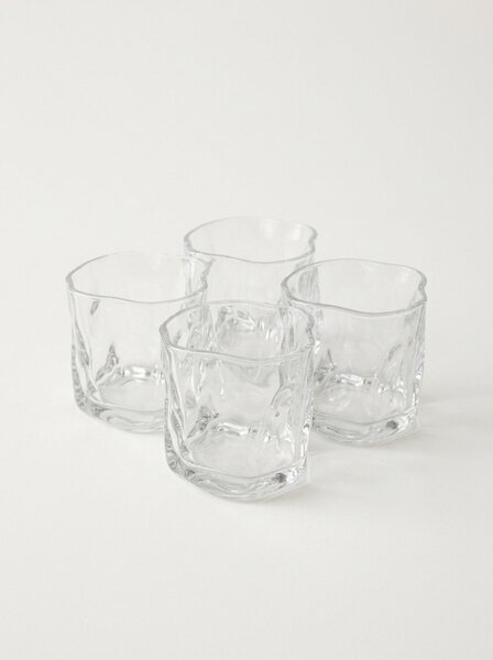Sinsay - Szabálytalan formájú poharak 4 pack - clear