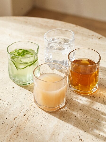 Sinsay - Szabálytalan formájú poharak 4 pack - clear