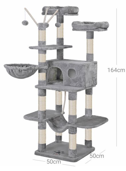FEANDREA XXL Macskabútor 164 cm Világosszürke