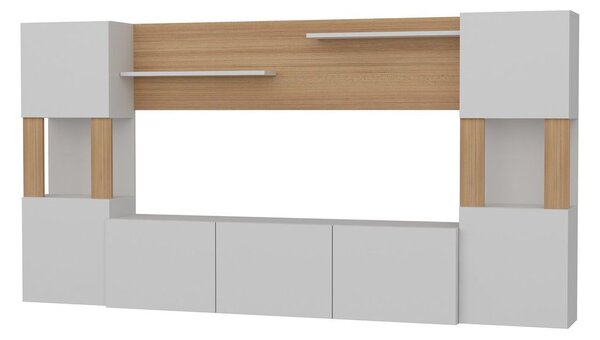 TV állvány, fehér tikfa -