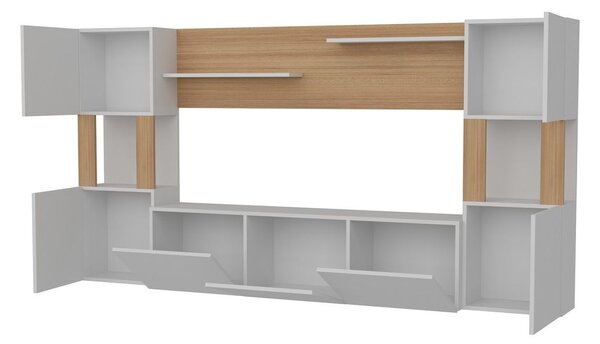 TV állvány, fehér tikfa -