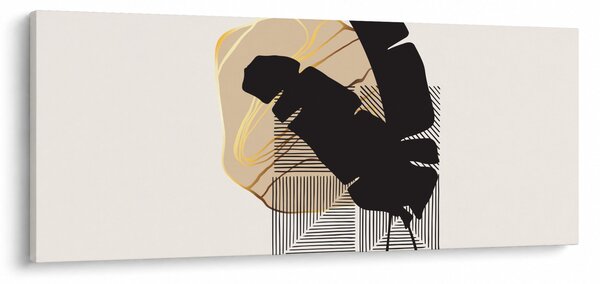 Kép - Absztrakció trópusi levelekkel N⁰4 (120x50 cm)
