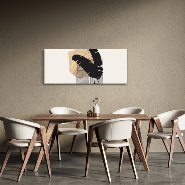 Kép - Absztrakció trópusi levelekkel N⁰4 (120x50 cm)