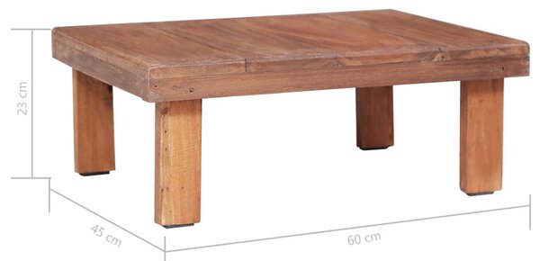 Tömör mahagóni fa dohányzóasztal 60 x 45 x 23 cm