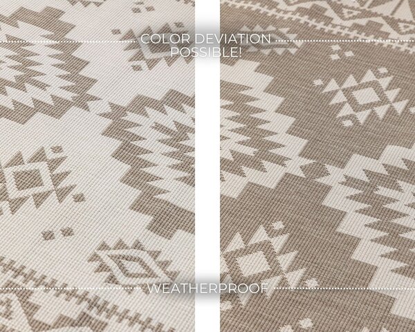 Barna-krémszínű kültéri szőnyeg 80x150 cm Gemini – Elle Decoration