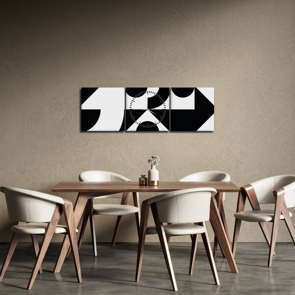 Kép - Geometriai absztrakció N⁰1 (órával) (90x30 cm)