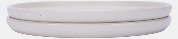 Sinsay - Pöttyözött lapos tányérok 2 pack - krémszínű