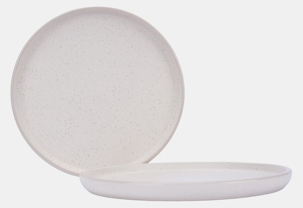 Sinsay - Pöttyözött lapos tányérok 2 pack - krémszínű