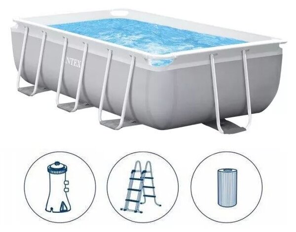 INTEX MetalPrism Set négyszögletű medence 300 x 175 x 80 cm (26784)