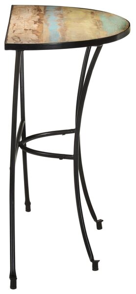 Tömör újrahasznosított fa kisasztal 110 x 40 x 77 cm