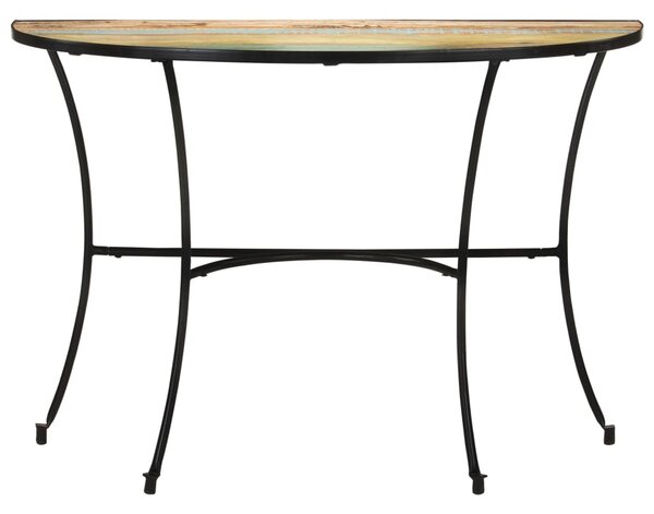 Tömör újrahasznosított fa kisasztal 110 x 40 x 77 cm