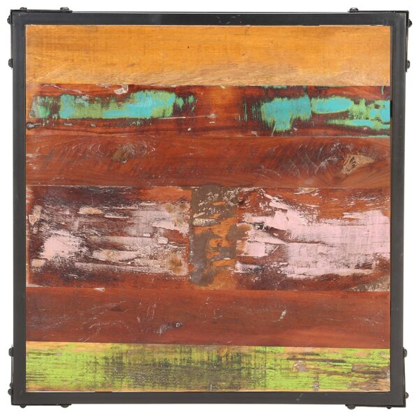 Tömör újrahasznosított fa dohányzóasztal 60 x 60 x 35 cm