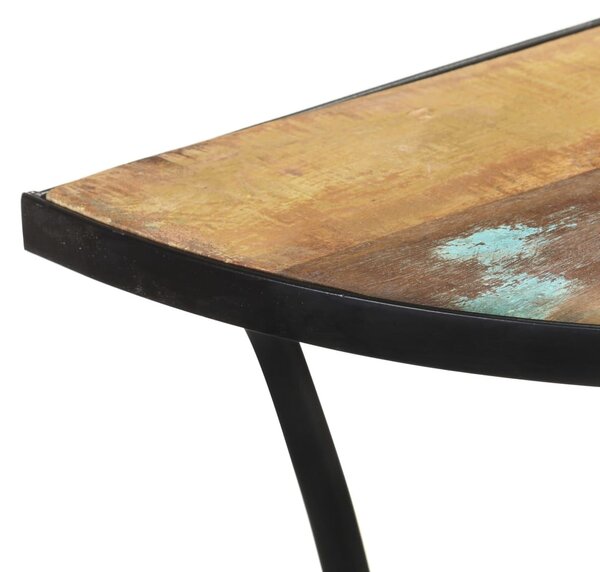 Tömör újrahasznosított fa kisasztal 110 x 40 x 77 cm