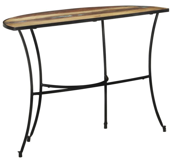 Tömör újrahasznosított fa kisasztal 110 x 40 x 77 cm