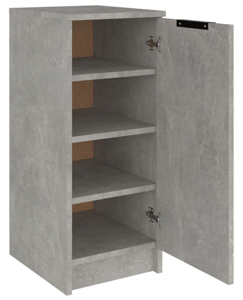 Betonszürke szerelt fa cipőszekrény 30x35x70 cm