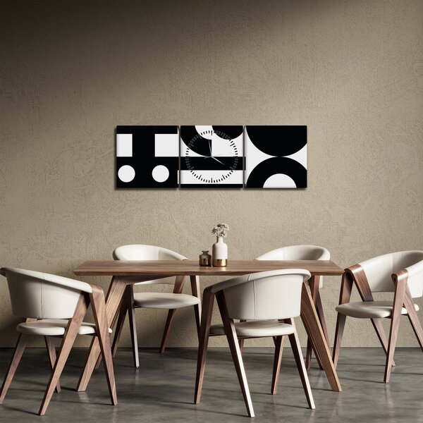 Kép - Geometriai absztrakció N⁰3 (órával) (90x30 cm)