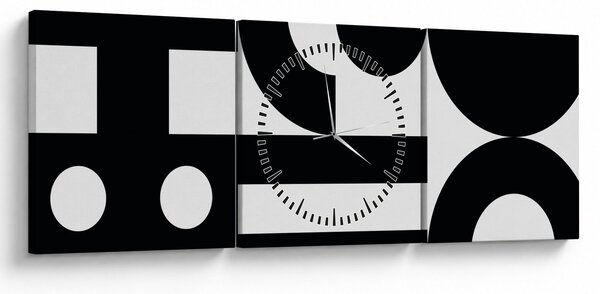 Kép - Geometriai absztrakció N⁰3 (órával) (90x30 cm)