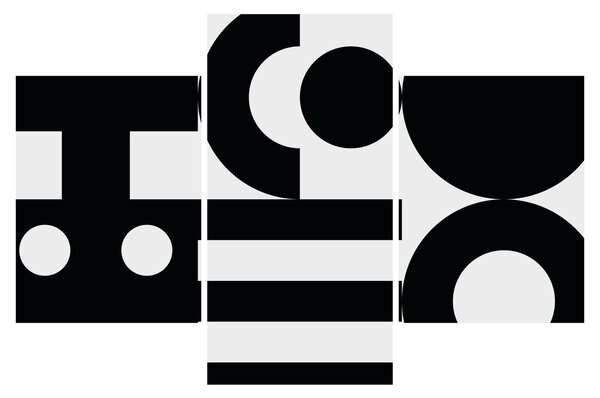 Kép - Geometriai absztrakció N⁰3 (90x60 cm)
