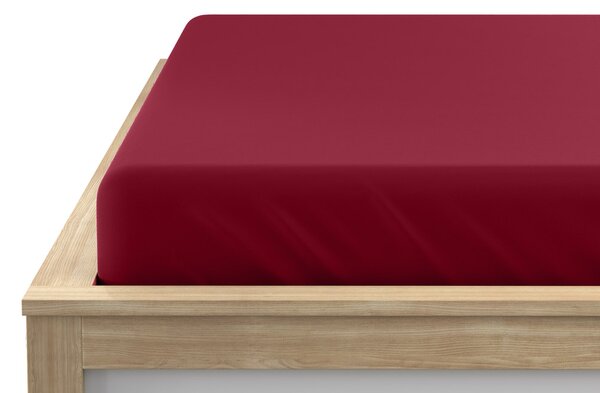 Jersey vörös lepedő EXCLUSIVE 90x200 cm