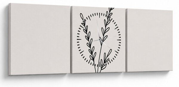 Kép - rét virág N⁰2 (órával) (90x30 cm)
