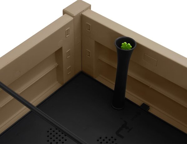 Világosbarna polipropilén magaságyás 110x45x79 cm