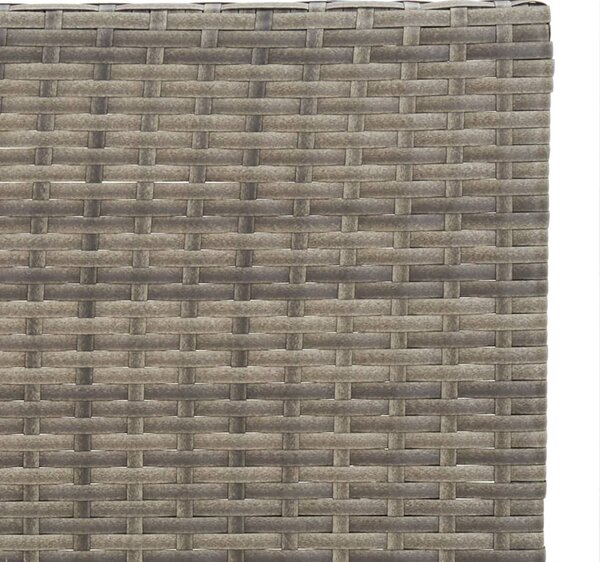 3 részes szürke összecsukható polyrattan bisztrószett