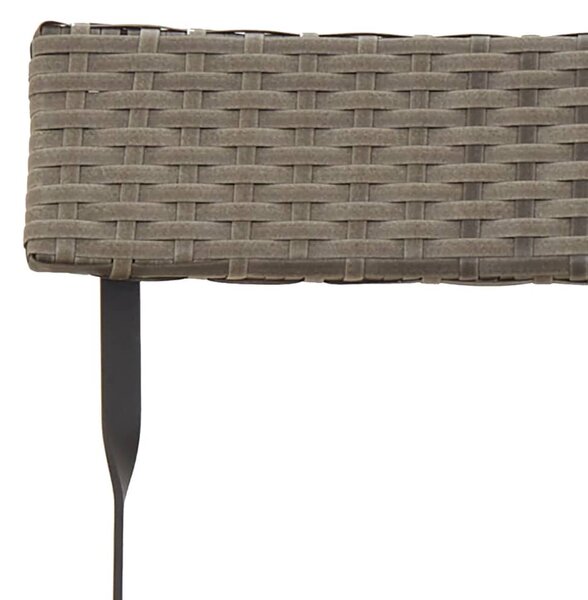 3 részes szürke összecsukható polyrattan bisztrószett
