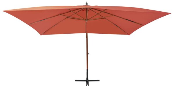 Terrakotta konzolos kerti napernyő farúddal 400 x 300 cm