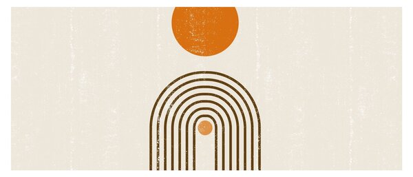 Kép - Barna ívek (120x50 cm)