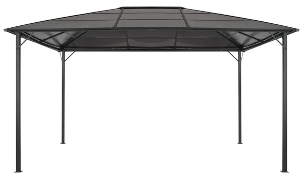 Fekete pavilon alumínium tetővel 4 x 3 x 2,6 m