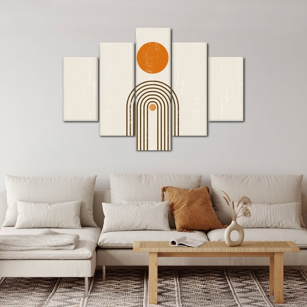Kép - Barna ívek (150x105 cm)