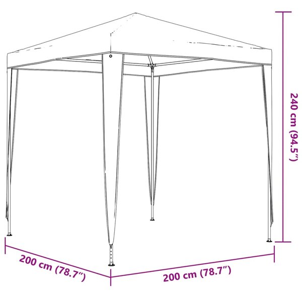 Fehér rendezvénysátor 2 x 2 m