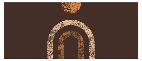 Kép - Narancssárga ívek N⁰1 (120x50 cm)