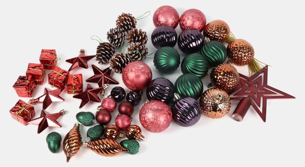 Sinsay - Karácsonyi gömb díszek szett 48 darabos - többszínű