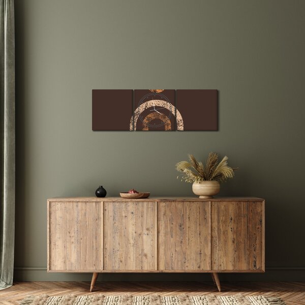Kép - Narancssárga ívek N⁰1 (órával) (90x30 cm)