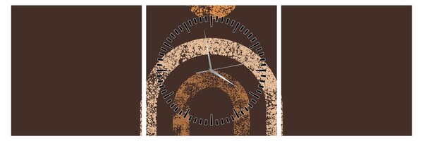 Kép - Narancssárga ívek N⁰1 (órával) (90x30 cm)