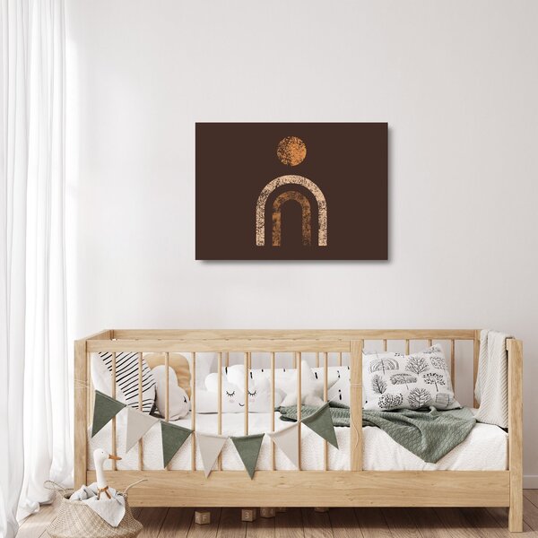 Üveg kép - Narancssárga ívek N⁰1 (70x50 cm)