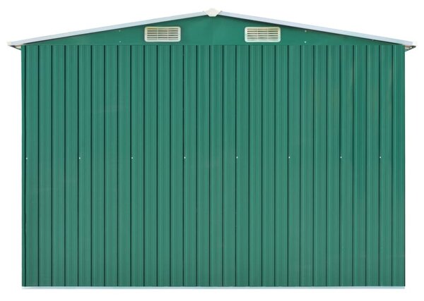 Zöld horganyzott acél kerti fészer 257 x 779 x 181 cm