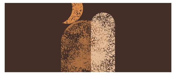 Kép - Narancssárga ívek N⁰2 (120x50 cm)