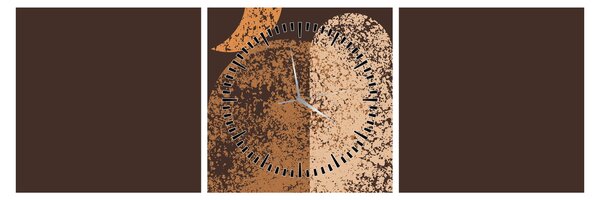 Kép - Narancssárga ívek N⁰2 (órával) (90x30 cm)