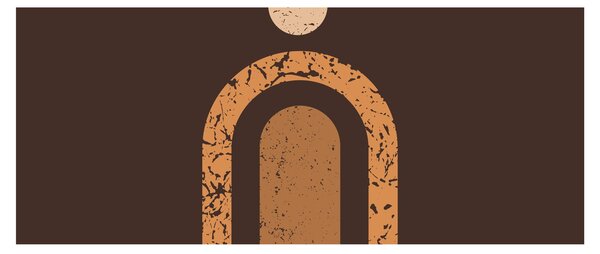 Kép - Narancssárga ívek N⁰3 (120x50 cm)
