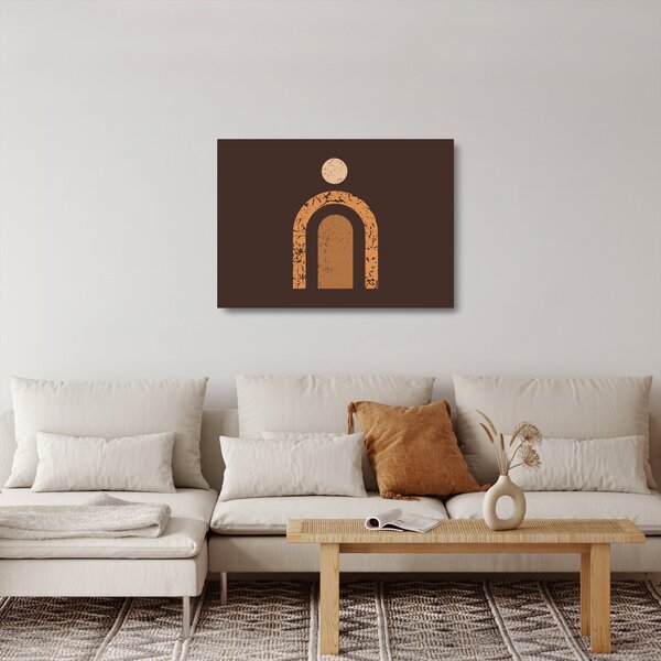 Üveg kép - Narancssárga ívek N⁰3 (70x50 cm)