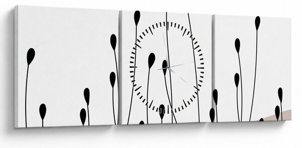 Kép - Grafikus rét N⁰1 (órával) (90x30 cm)