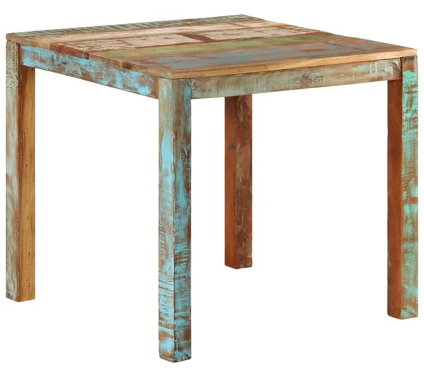 Tömör újrahasznosított fa étkezőasztal 82 x 80 x 76 cm
