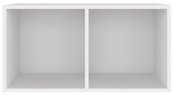 Fehér szerelt fa lemeztároló doboz 71 x 34 x 36 cm