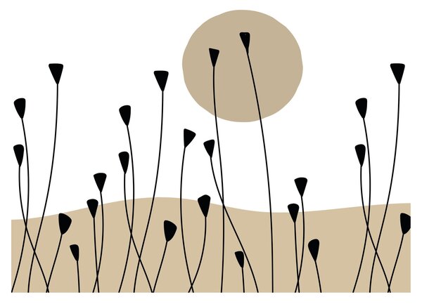 Kép - Grafikus rét N⁰2 (70x50 cm)