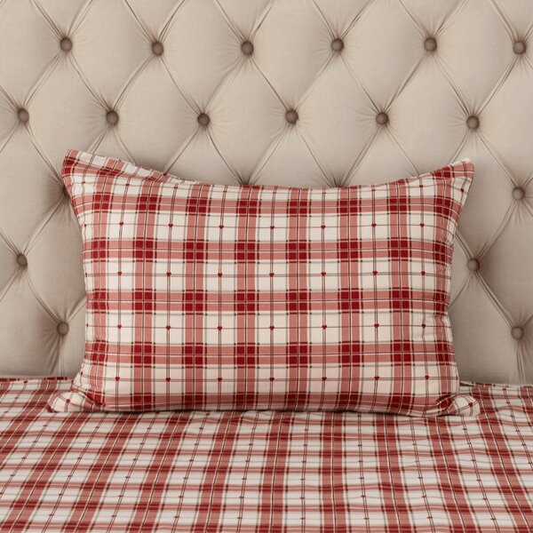 Mikroszálas párnahuzat TARTAN HEART 50x70 cm, színes