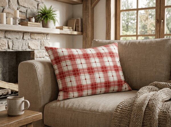 Mikroszálas párnahuzat TARTAN HEART 50x70 cm, színes