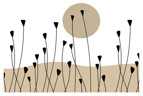 Kép - Grafikus rét N⁰2 (90x60 cm)